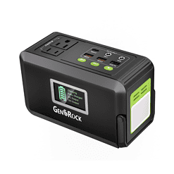 GENSROCK Portable Power Station, 88Wh Outdoor Solar Generator, Lithium Battery Power Bank with 110V/150W Peak AC Outlet