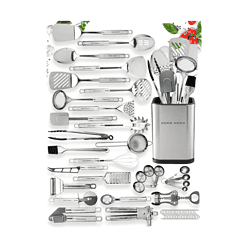 Home Hero Stainless Steel Kitchen Utensils Set - Nonstick Stainless Steel Cooking Utensils Set (54 Pcs)