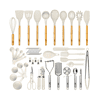 Kaluns 50 PCS Silicone Kitchen Utensils Set Complete Kitchen Set, Khaki