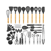 Kaluns 50 PCS Silicone Kitchen Utensils Set Complete Kitchen Set, Gray