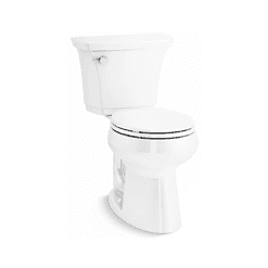 KOHLER Highline White Round Chair Height 2-piece Soft Close Toilet 12-in Rough-In WaterSense 1.28-GPF