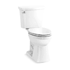 KOHLER Elliston White Elongated Chair Height 2-piece Soft Close Toilet 12-in Rough-In WaterSense 1.28-GPF