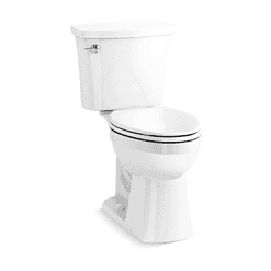 KOHLER Elliston White Elongated Chair Height 2-piece Soft Close Toilet 12-in Rough-In WaterSense 1.28-GPF