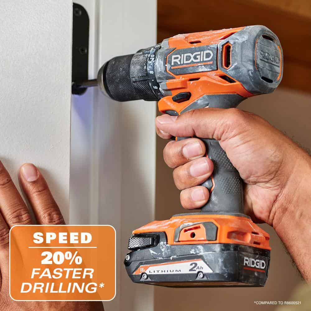 RIDGID R92721 18V Cordless 2-Tool Combo Kit with Drill/Driver, Impact Driver, (2) 2.0 Ah Batteries, and Charger