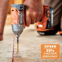 RIDGID R92721 18V Cordless 2-Tool Combo Kit with Drill/Driver, Impact Driver, (2) 2.0 Ah Batteries, and Charger