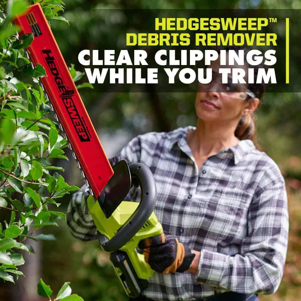 RYOBI RY40HG01K 40V 24 in. Cordless Battery Hedge Trimmer with 2.0 Ah Battery and Charger