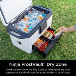 NINJA FrostVault 50- qt Hard Cooler with Dry Zone in White