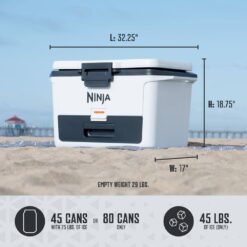 NINJA FrostVault 50- qt Hard Cooler with Dry Zone in White