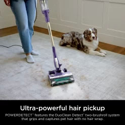 Shark - POWERDETECT Ultra-Light Corded Stick Vacuum with DuoClean Detect Technology and Self-Cleaning Brushroll - Eggplant