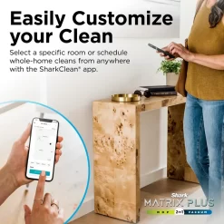 Shark - Matrix Plus 2-in-1 Robot Vacuum & Mop with Sonic Mopping, Matrix Clean, Home Mapping, HEPA Bagless Self Empty, WiFi - Black