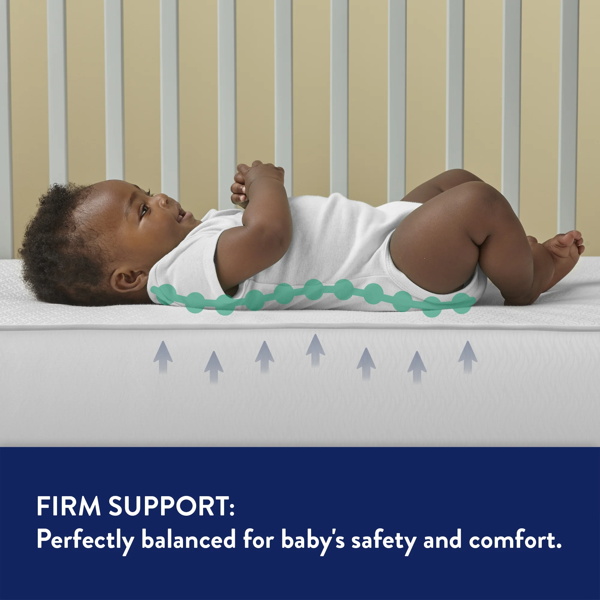 Kolcraft Pediatric 800 Extra Firm Ultra Deluxe, 80 Coil Baby Crib and Toddler Mattress, White