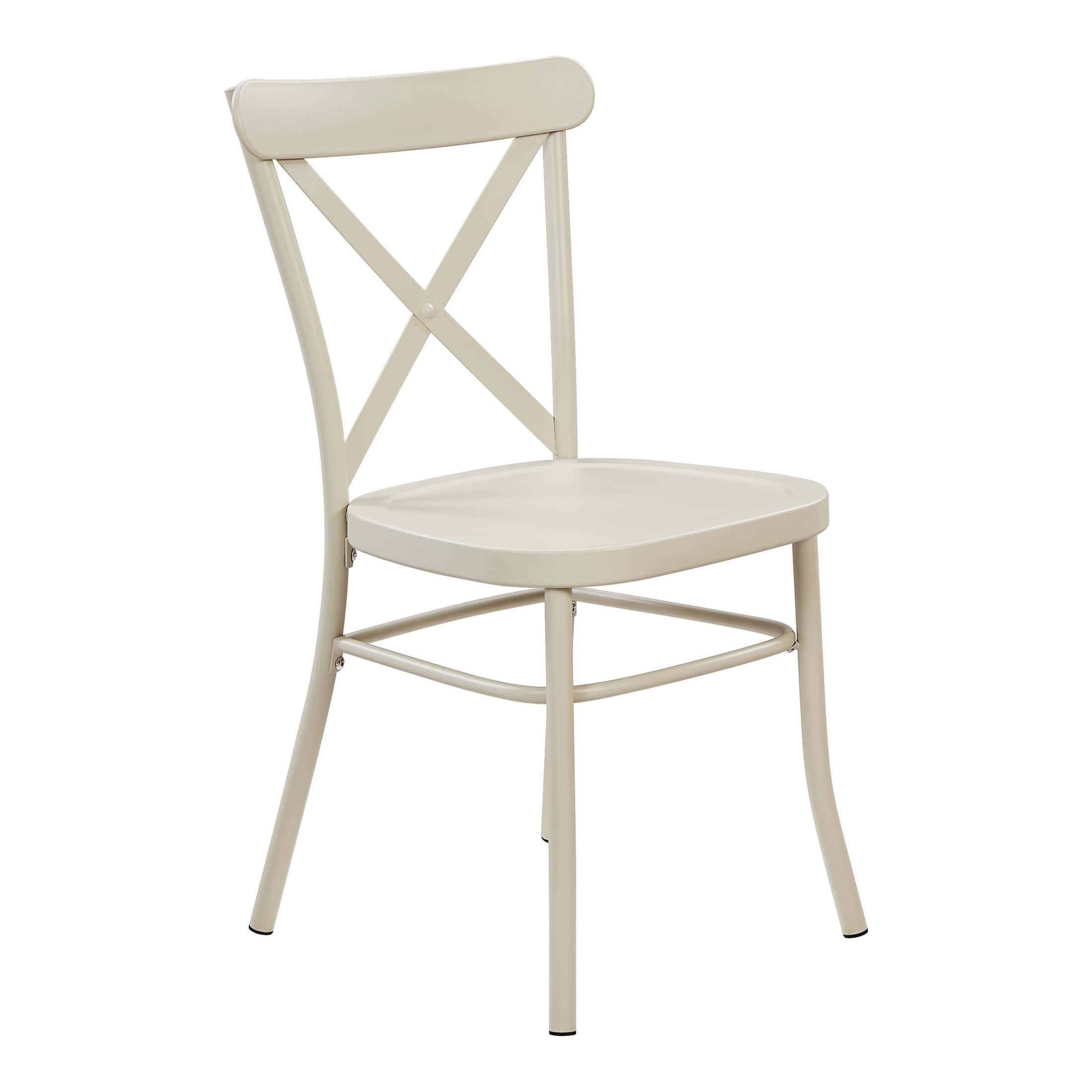 Better Homes and Gardens Collin Distressed Dining Chair, 2 Pack, Vanilla Dream Finish
