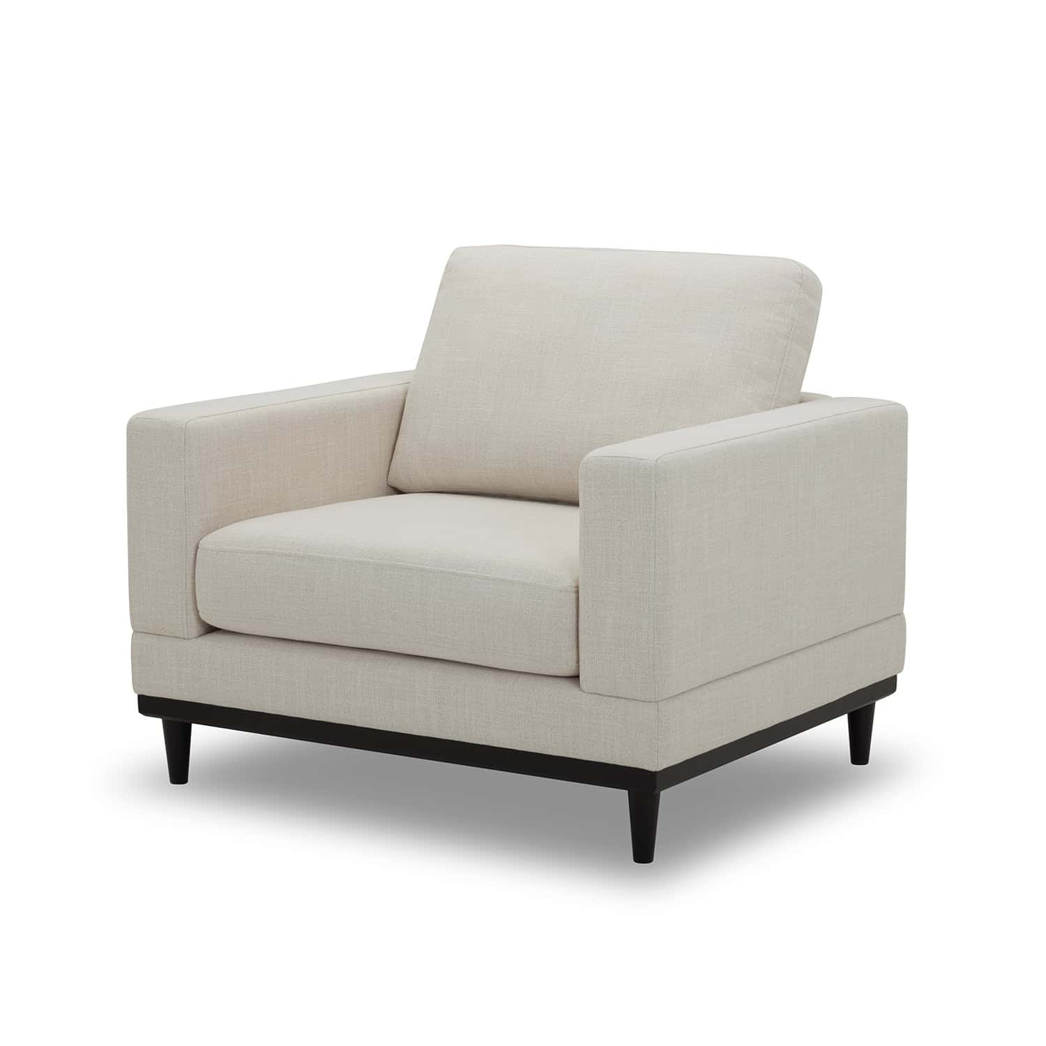 Better Homes & Gardens Springwood Wood Frame Accent Chair, Cream Linen