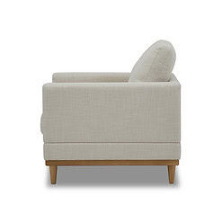 Better Homes & Gardens Springwood Wood Frame Accent Chair, Cream Linen