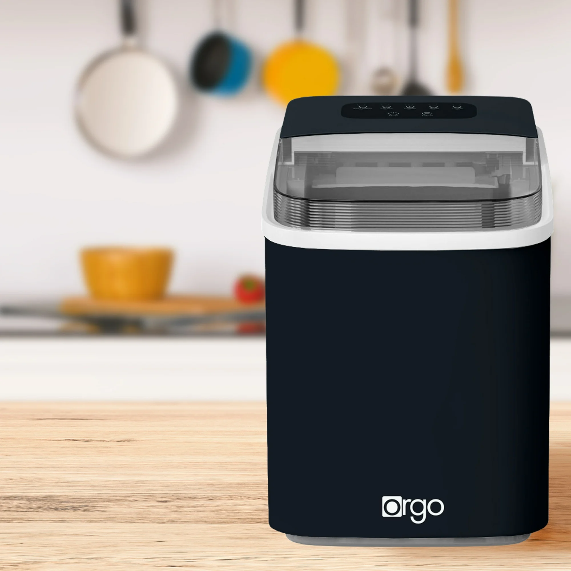 Orgo Products The Sierra Countertop Ice Maker, Bullet Shaped Ice Type, Black