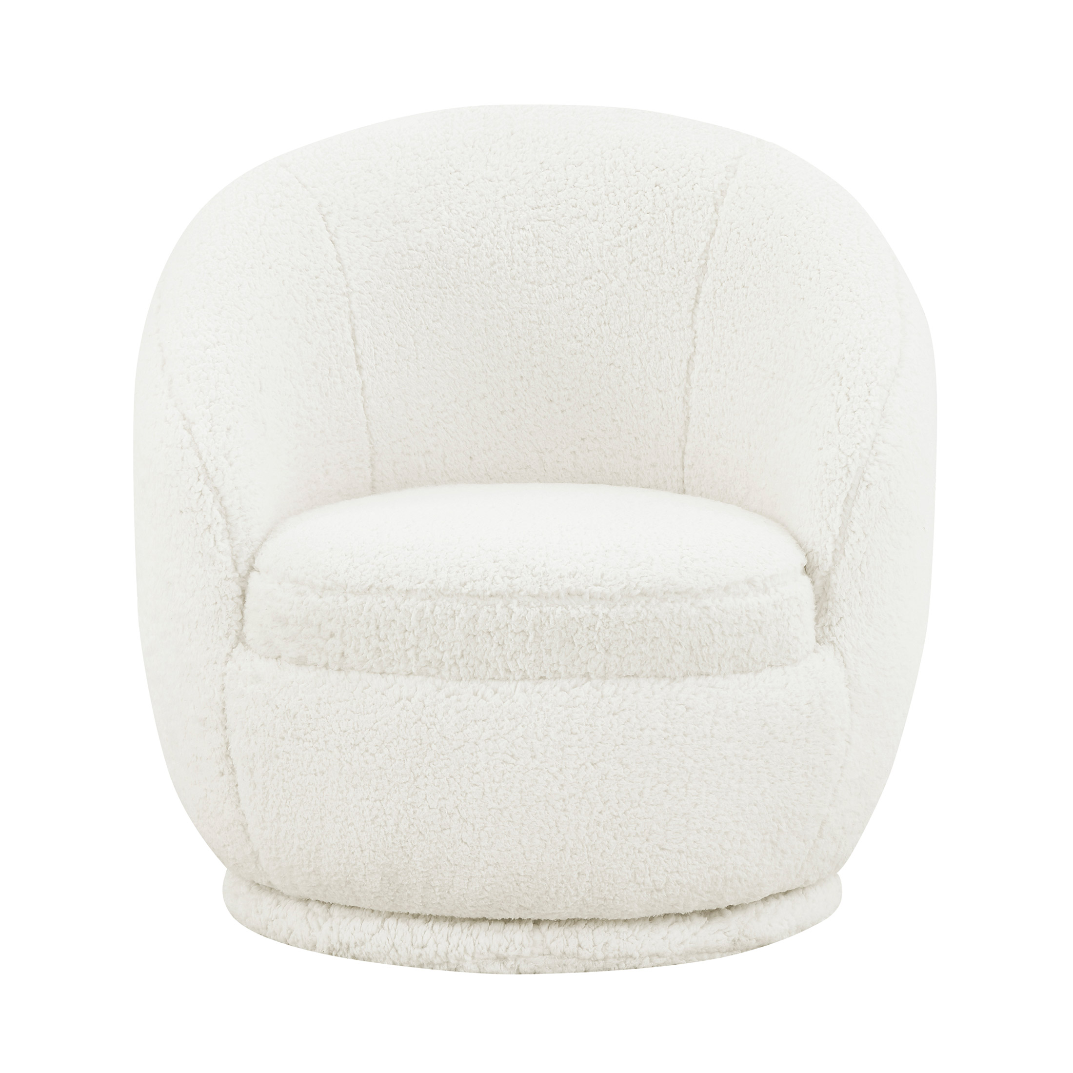 Better Homes & Gardens Mira Kids Swivel Chair, Cream Faux Shearling
