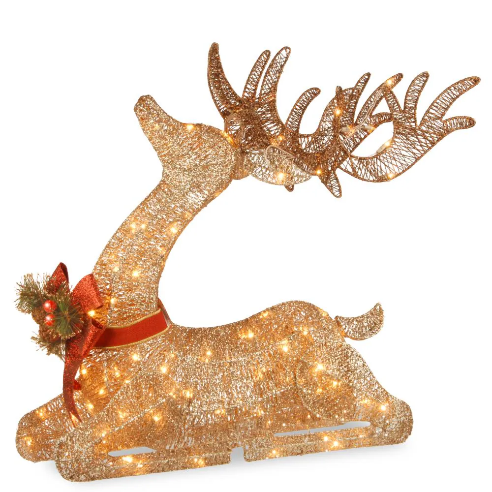 National Tree Company 27-in Reindeer Free Standing Decoration with White LED Lights