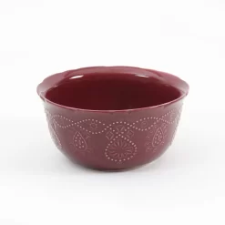 The Pioneer Woman Lace 12-Piece Dinnerware Set, Plum