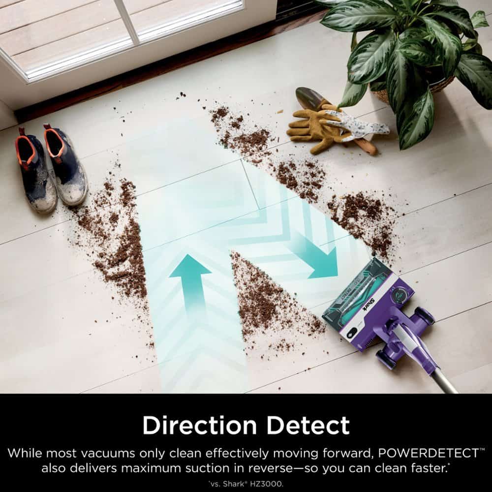 Shark - POWERDETECT Ultra-Light Corded Stick Vacuum with DuoClean Detect Technology and Self-Cleaning Brushroll - Eggplant