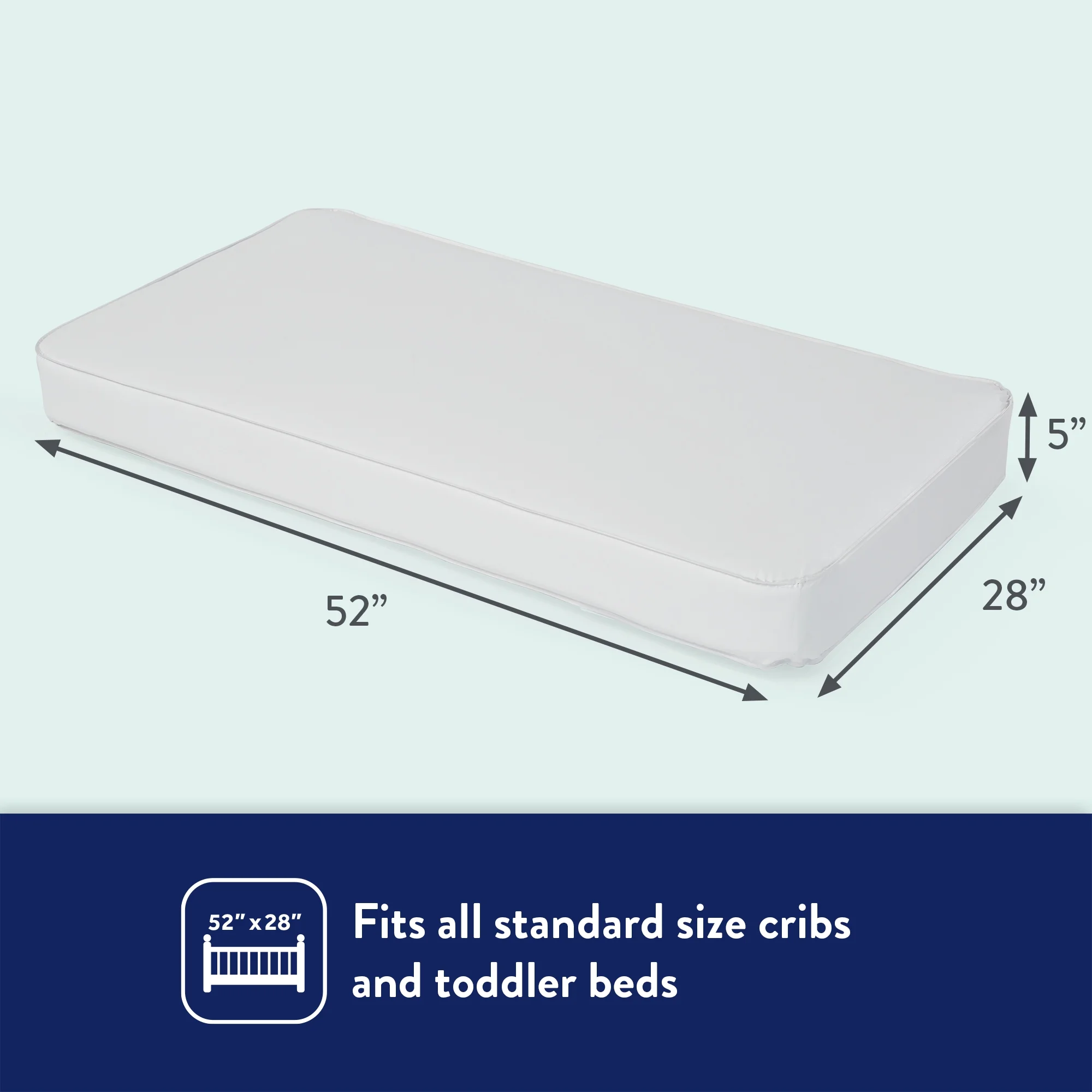 Kolcraft Pediatric 800 Extra Firm Ultra Deluxe, 80 Coil Baby Crib and Toddler Mattress, White