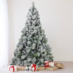 Northlight 6.5-ft Spruce Flocked Artificial Christmas Tree