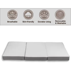Continental Sleep Sunset, 3” Trifold Memory Foam Mattress, Twin