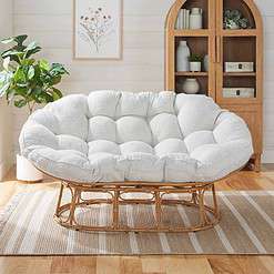 Better Homes & Gardens Double Papasan Chair, Cream Boucle