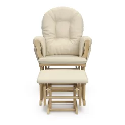 Storkcraft Hoop Infant Nursery Glider and Ottoman, Natural with Beige