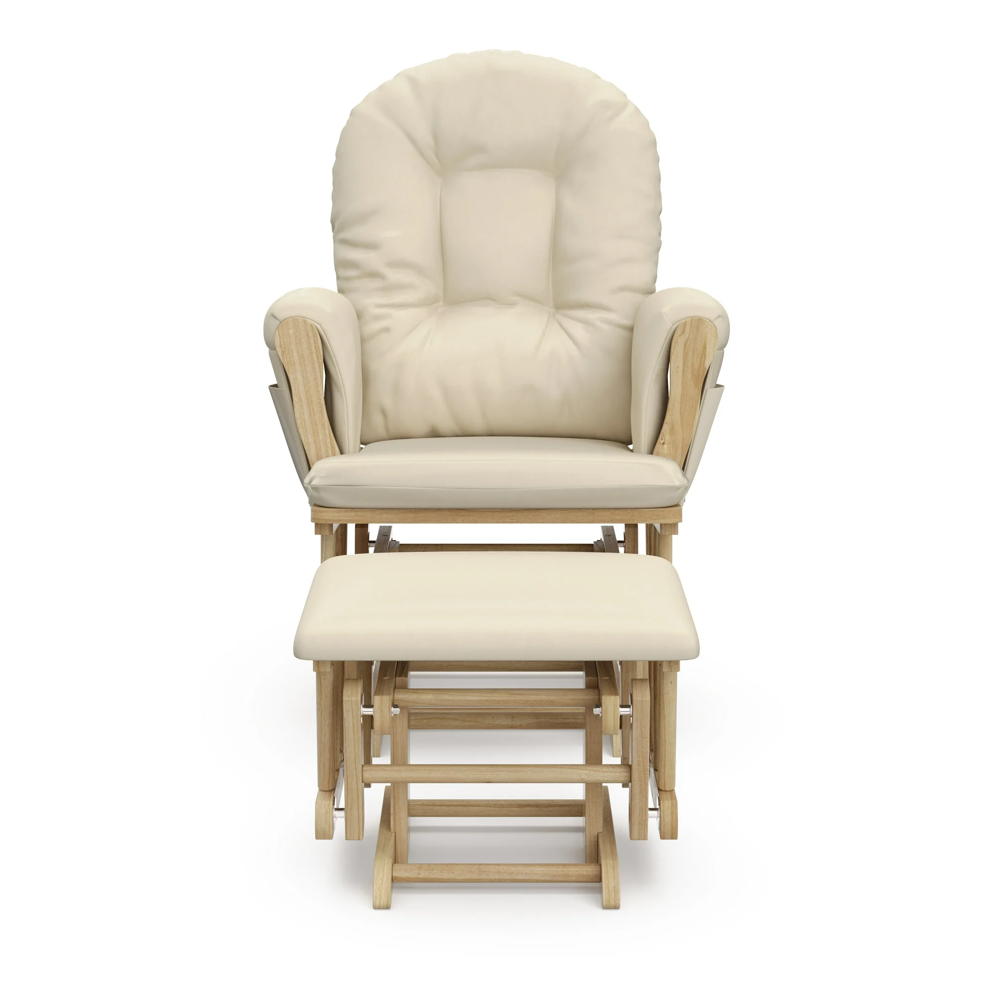 Storkcraft Hoop Infant Nursery Glider and Ottoman, Natural with Beige