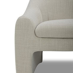 Better Homes & Gardens Emerson Curvy Accent Chair, Cream Linen