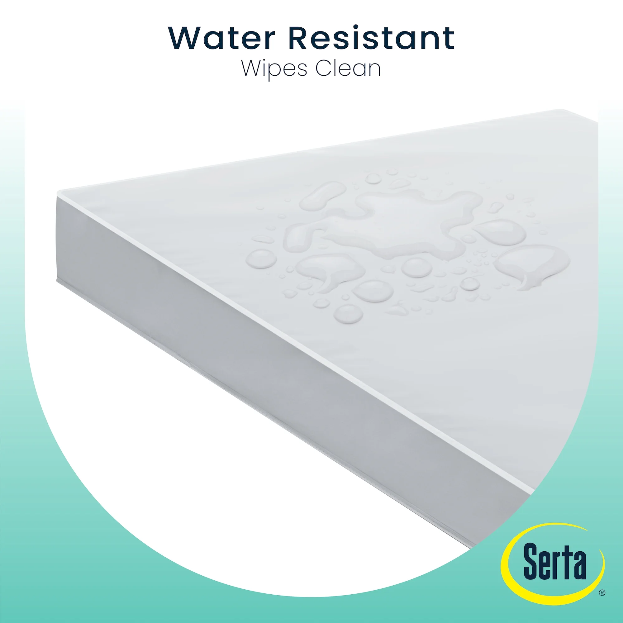 Serta SleepTrue Sparkling Sky Breathable Baby Bed Crib Mattress and Toddler Mattress with Removable/Machine Washable Cover, Blue