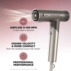 Shark - SpeedStyle Pro FLEX Professional Performance High-Velocity Hair Dryer System - Metallic Gray