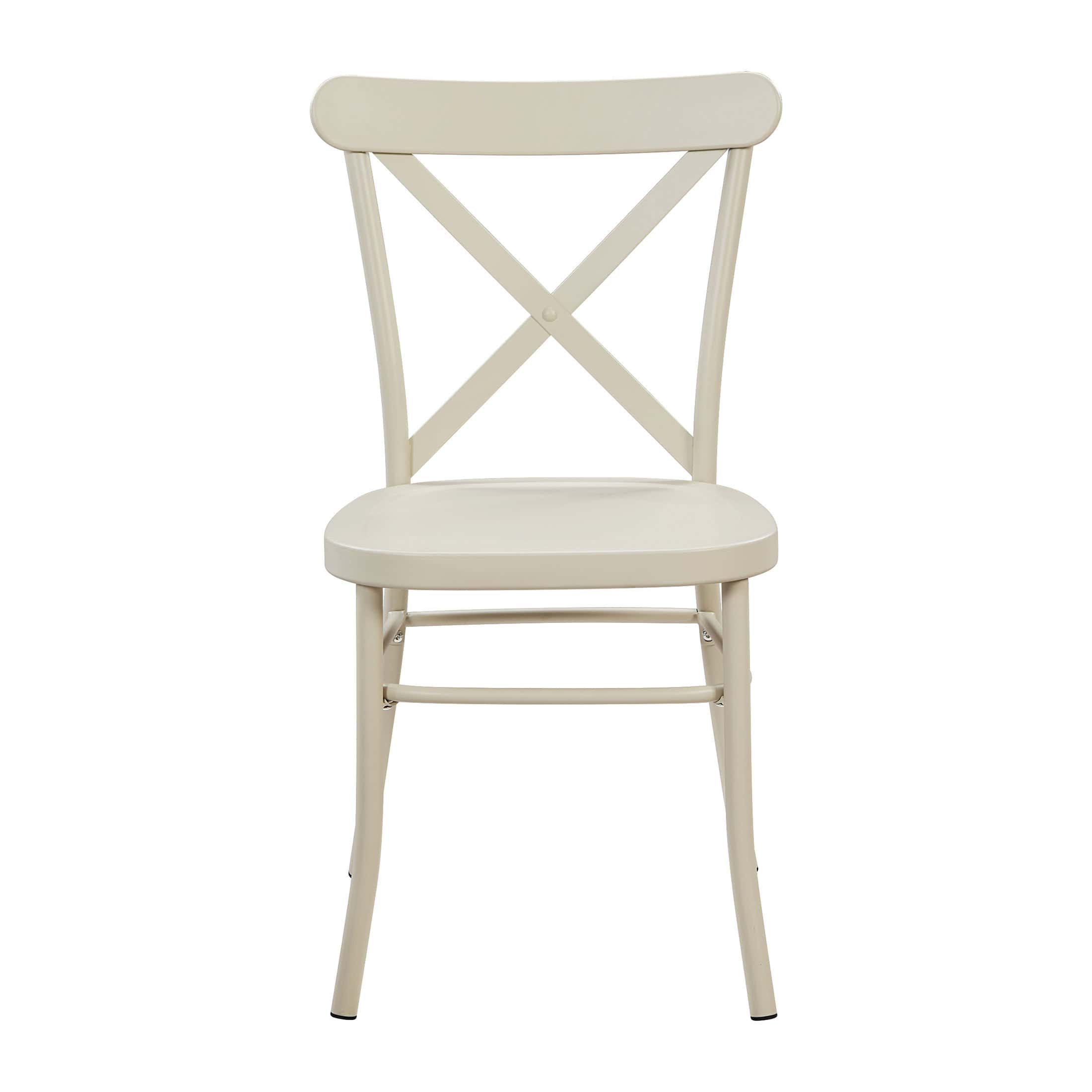 Better Homes and Gardens Collin Distressed Dining Chair, 2 Pack, Vanilla Dream Finish