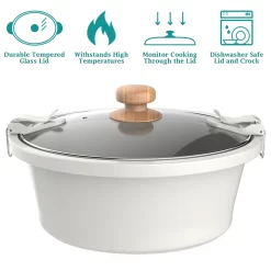 The Pioneer Woman 6 Qt Digital Slow Cooker with Locking Lid, Linen Speckle