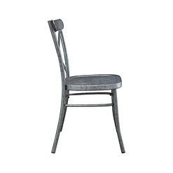Better Homes and Gardens Collin Distressed Dining Chair, Set of 2, Silver Finish