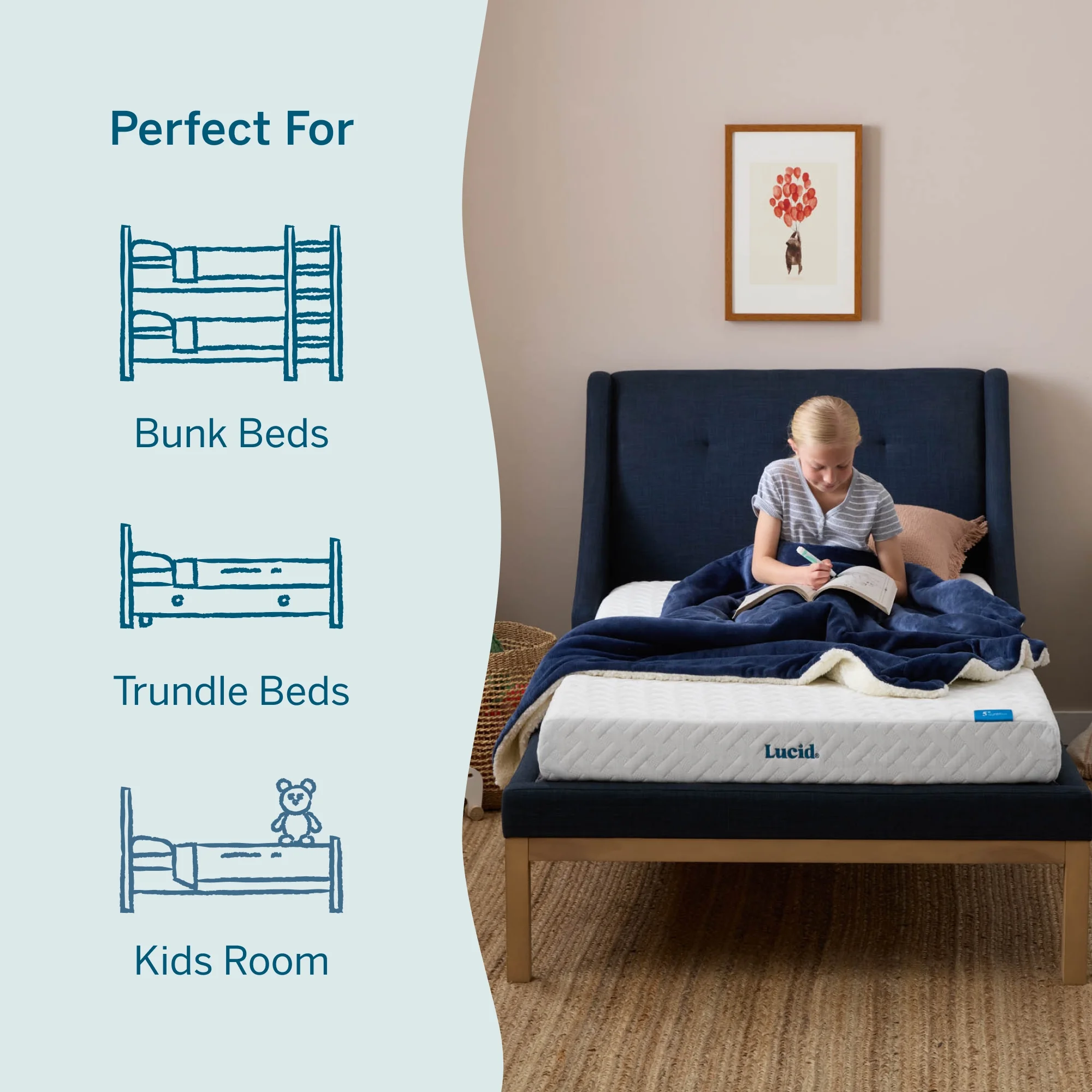Lucid Bliss 5" Gel Memory Foam Mattress, Twin