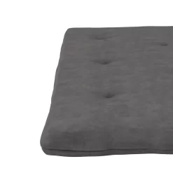 DHP Kali 6 Inch Thermobonded High Density Polyester Fill Futon Mattress, Full, Gray Microfiber