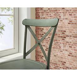 Better Homes and Gardens Collin Distressed Dining Chair, Set of 2, Green Finish
