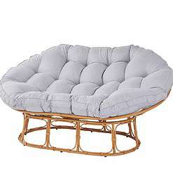 Better Homes & Gardens Double Papasan Chair, Grey Linen