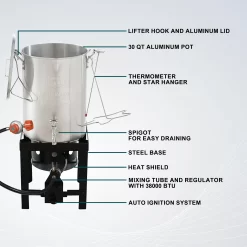 Expert Grill 30qt Turkey Fryer with Spigot