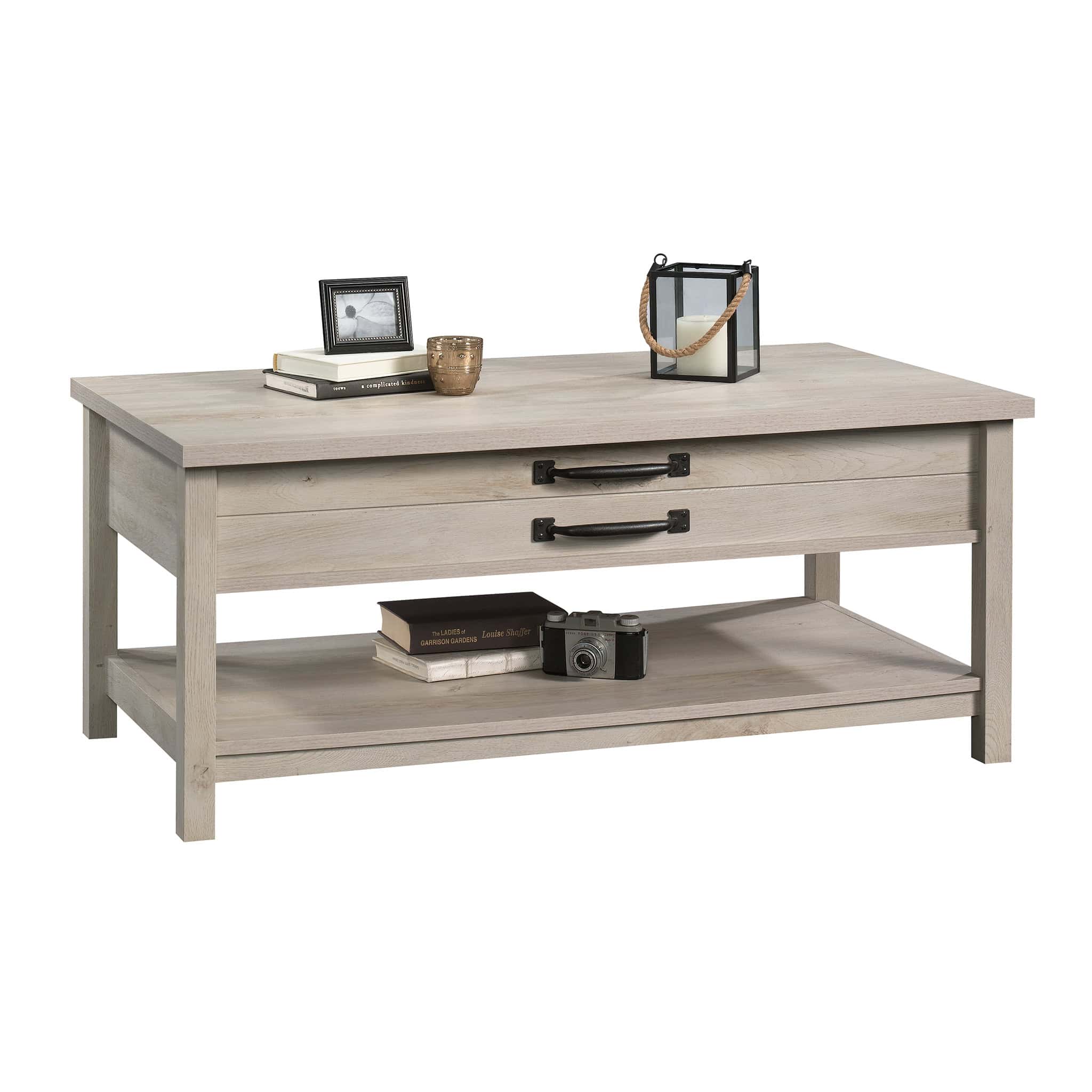 Better Homes & Gardens Modern Farmhouse Lift Top Coffee Table, Rustic White Finish