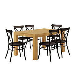 Better Homes and Gardens Collin Distressed Dining Chair, Set of 2, Rich Black Finish
