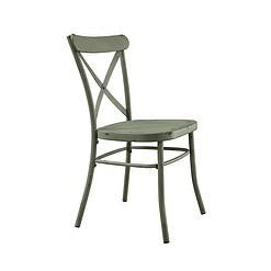 Better Homes and Gardens Collin Distressed Dining Chair, Set of 2, Green Finish