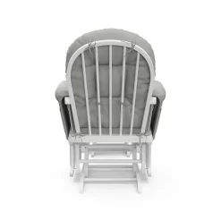 Storkcraft Hoop Infant Nursery Glider and Ottoman, White and Light Gray