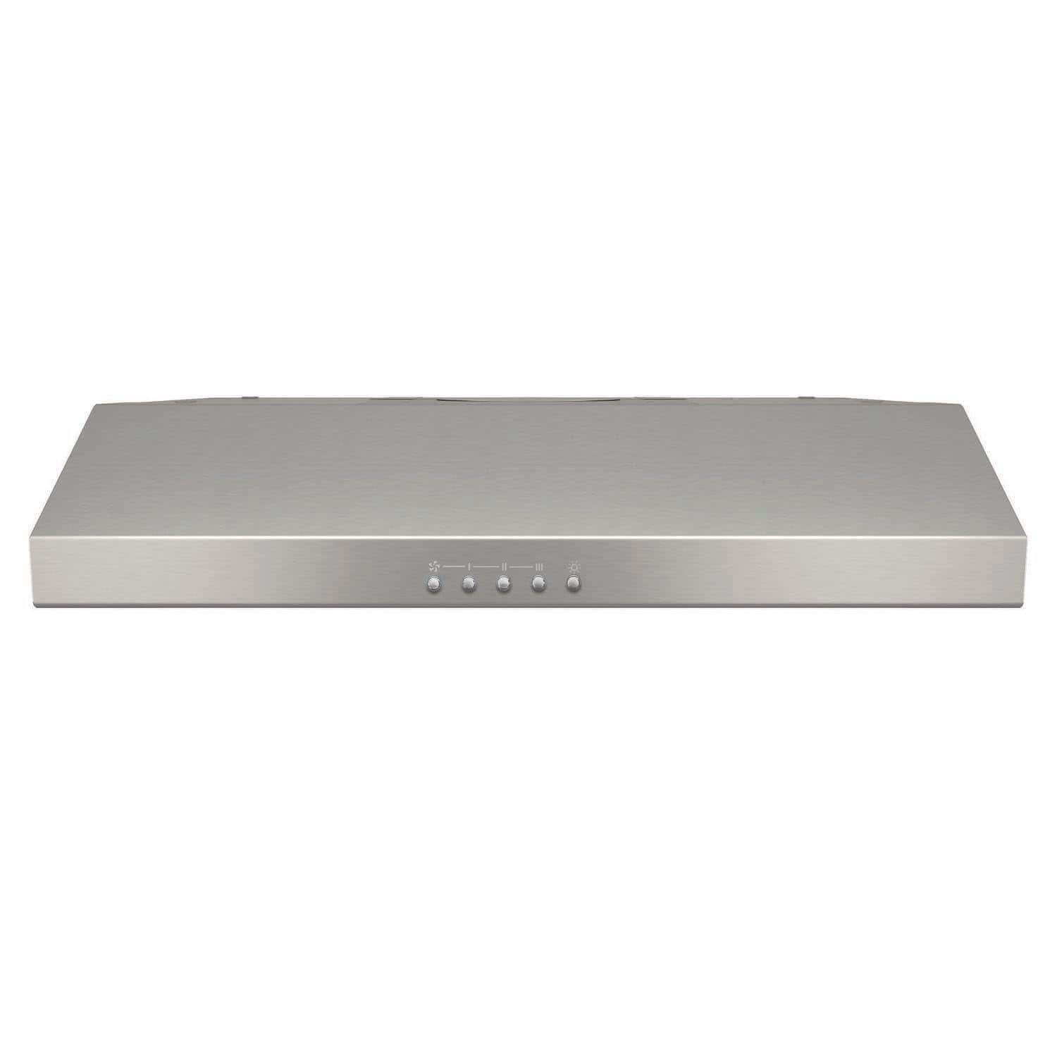 Broan-NuTone BCSQ130SS Three-Speed Glacier Under-Cabinet Range Hood with LED Lights ADA Capable, 30-Inch, Stainless Steel