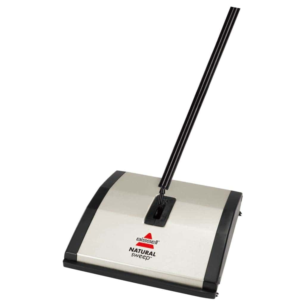 Bissell Natural Sweep Carpet and Floor Sweeper with Dual Brush Rotating System and 2 Corner Edge Brushes, 92N0A, 4.2 lb.