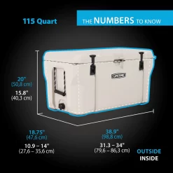 Lifetime New 115 Qt. Capacity High Performance Polyethylene Cooler, Khaki (91000)