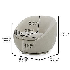 Better Homes & Gardens Mira Swivel Chair, Linen