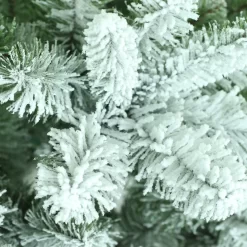 Puleo International 6-ft Pine Flocked Artificial Christmas Tree