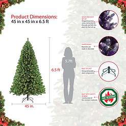 Puleo International 6.5-ft Artificial Christmas Tree